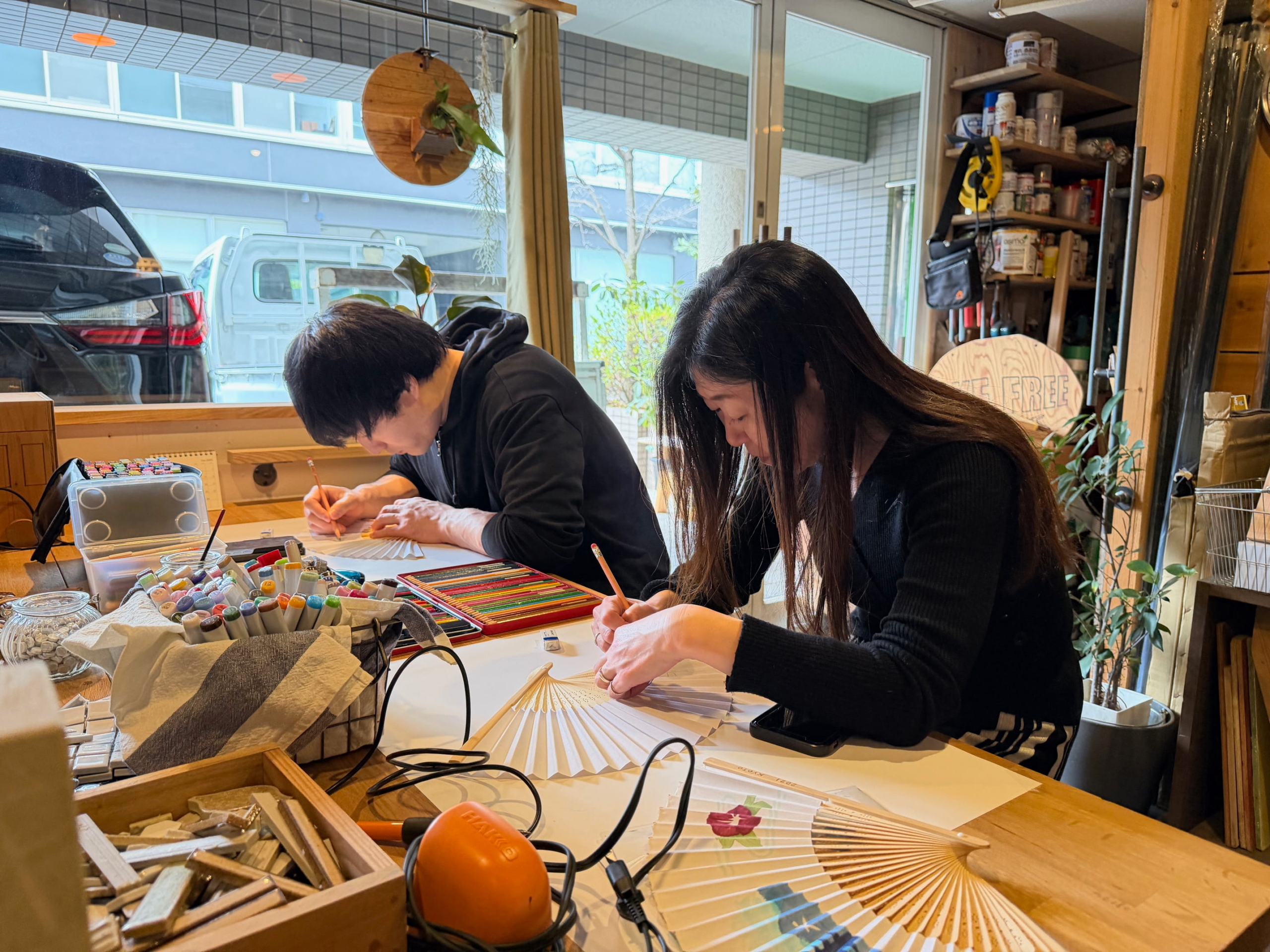 京都扇子づくり体験，京都体験，京都遊び場，DIY体験京都，京都カップル体験人気