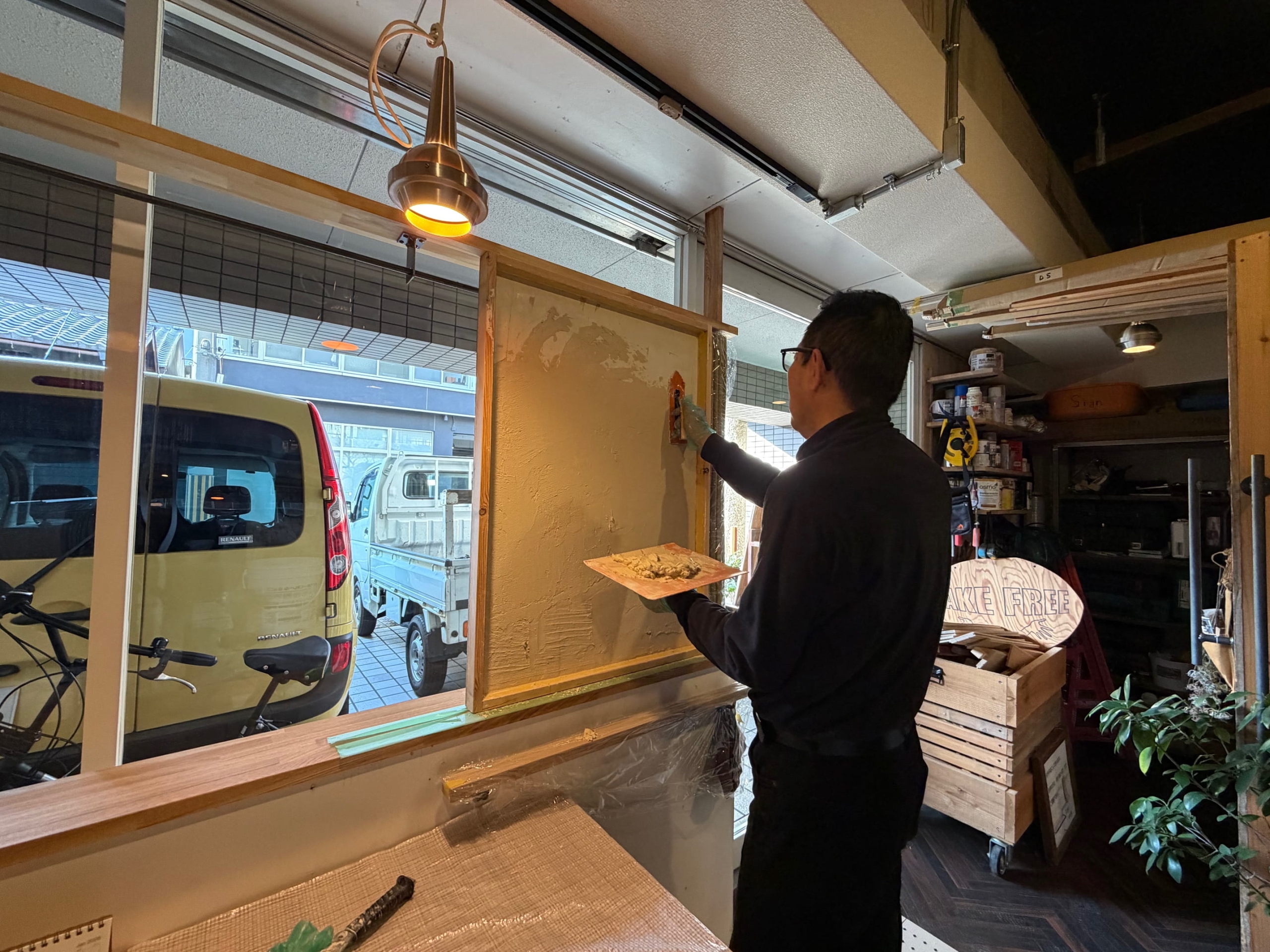 京都，塗り壁体験，塗り壁ワークショップ京都