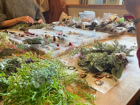 DIY女子，京都遊び場，リースづくり