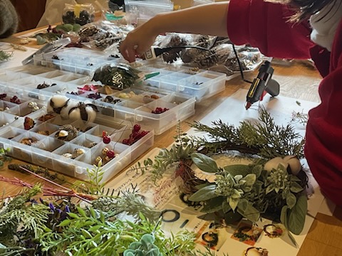 DIY女子，京都遊び場，リースづくり