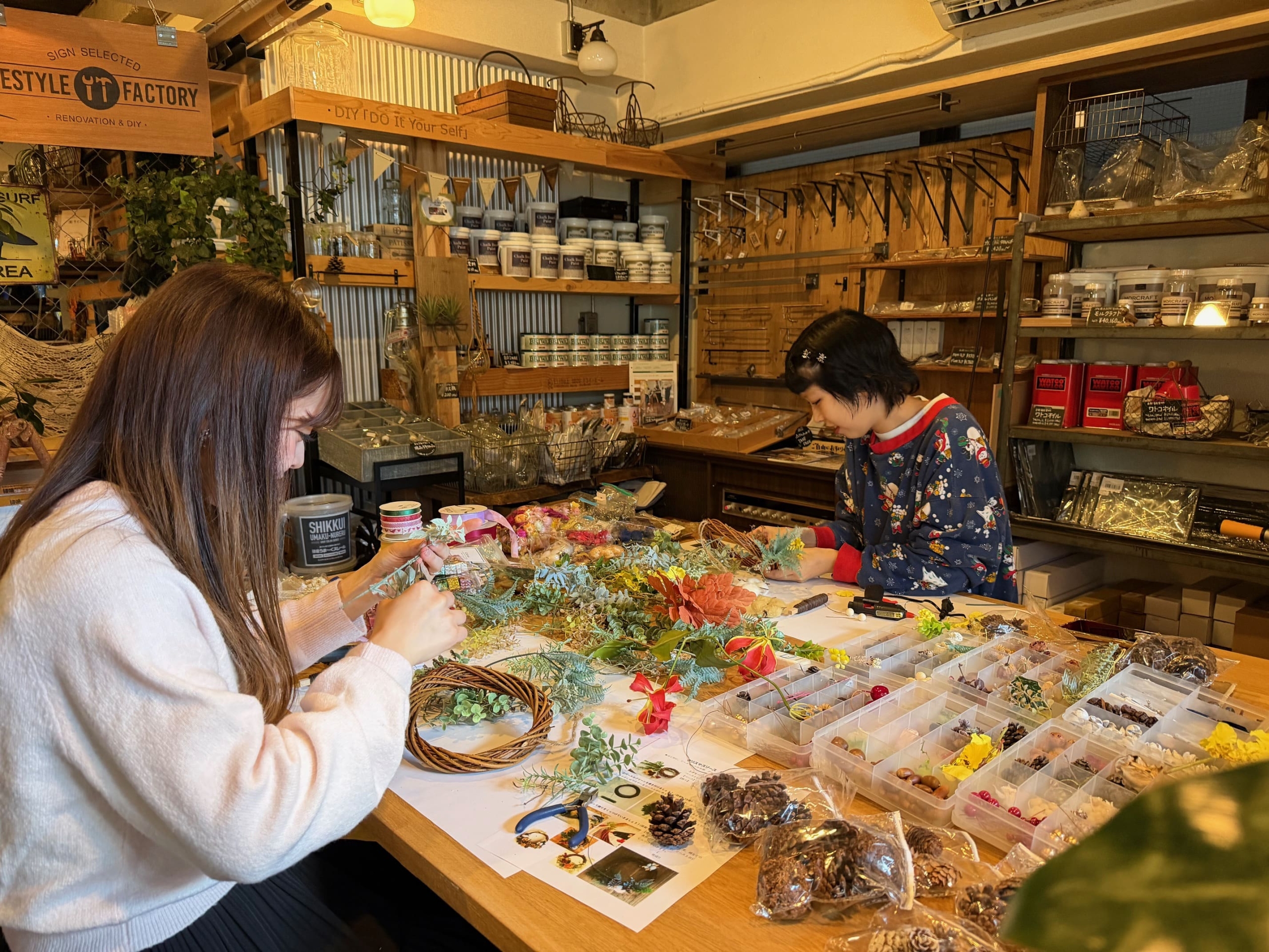 京都遊び場，京都あそびば，リースづくりワークショップ