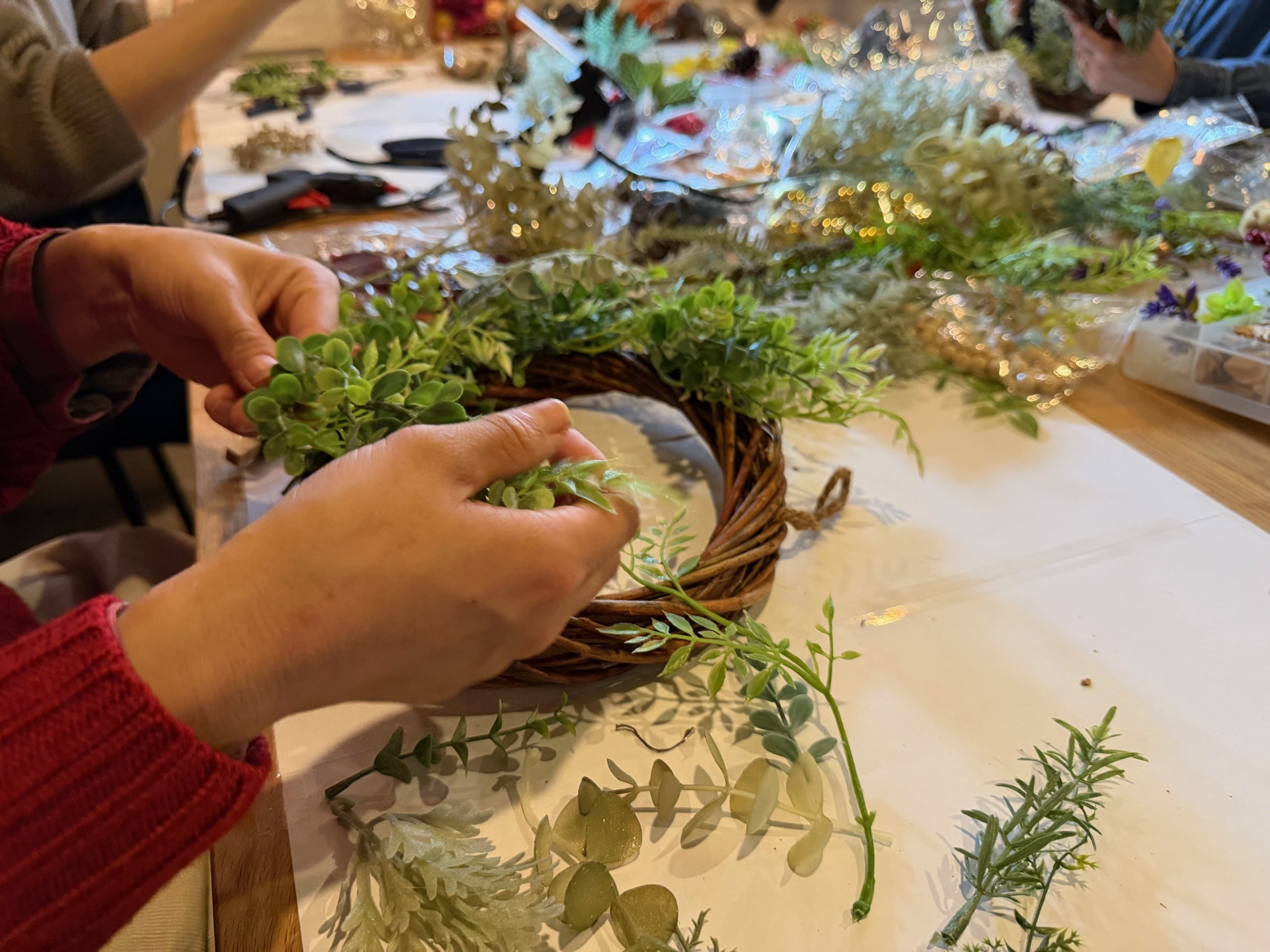 DIY女子，京都遊び場，リースづくり