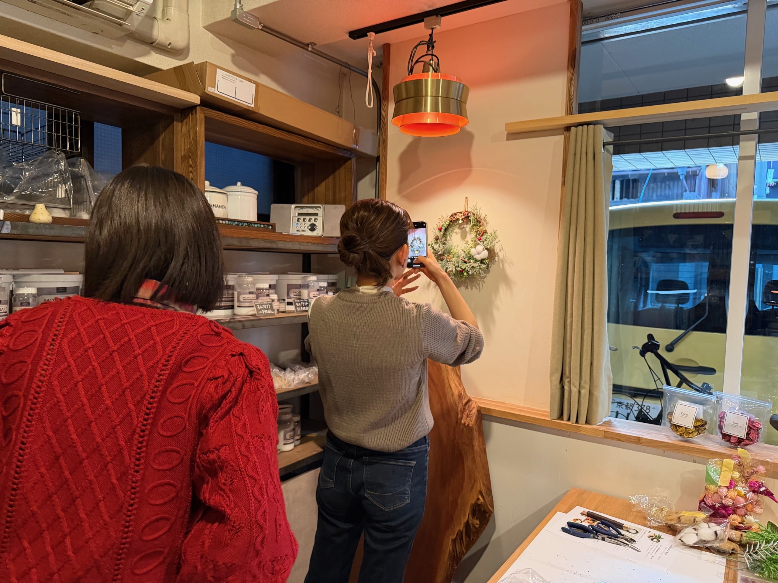 DIY女子，京都遊び場，リースづくり