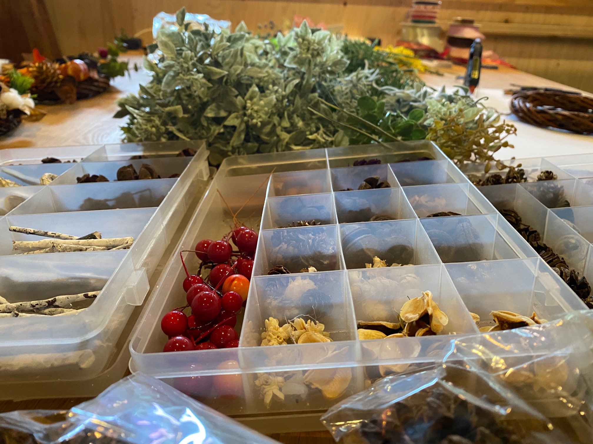 京都遊び場，リースづくりワークショップ京都