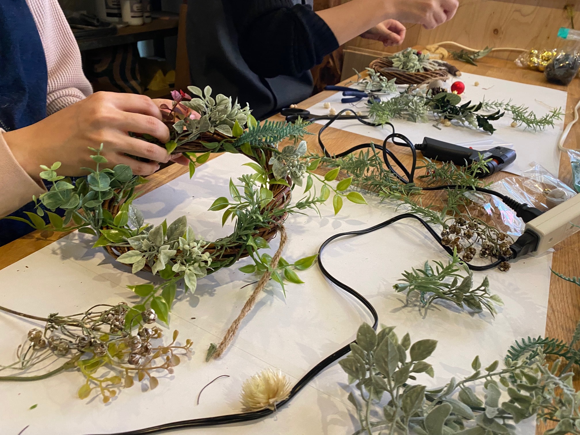 京都遊び場，リースづくりワークショップ京都，クリスマスイベント