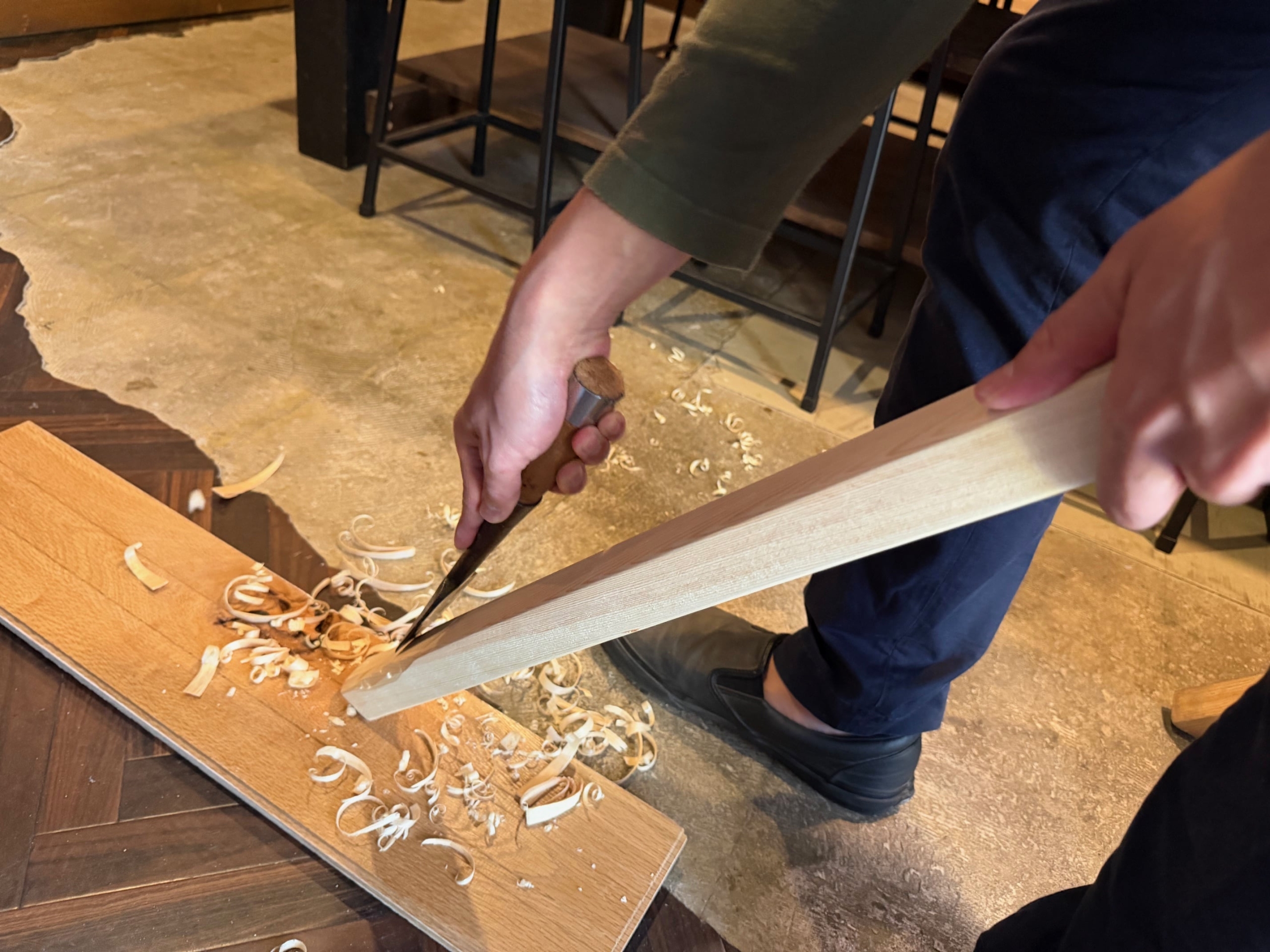 親子体験京都，三角竹馬づくり京都