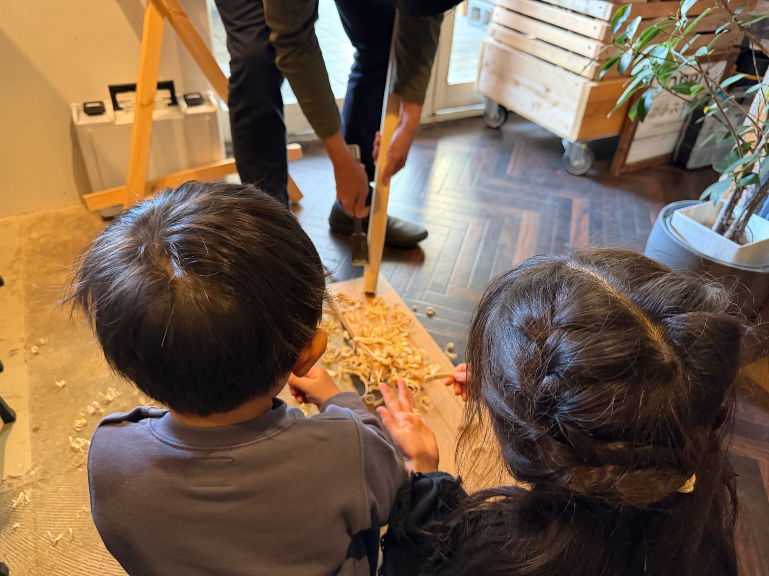 親子体験京都，三角竹馬づくり京都