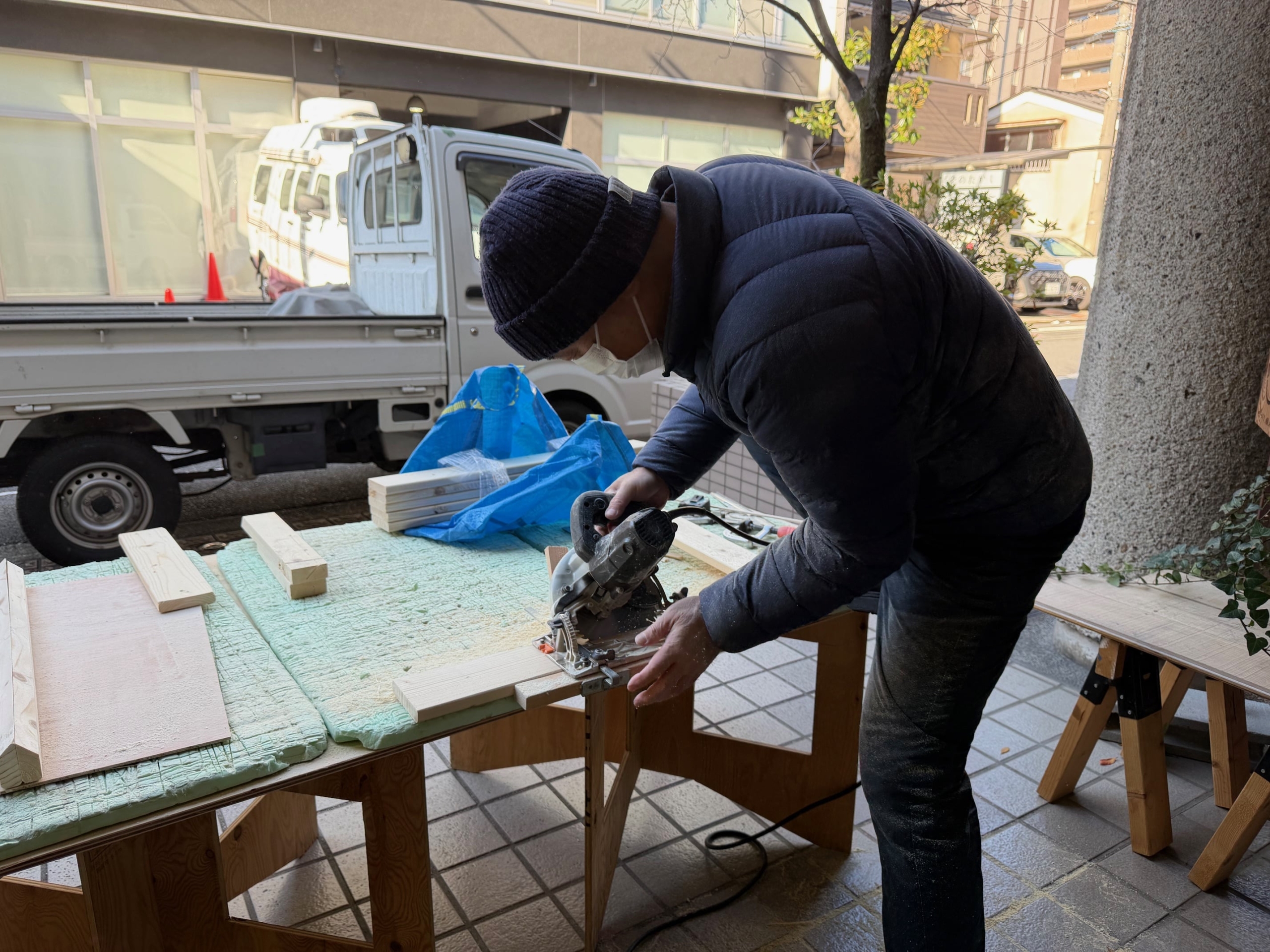 DIY京都，フレンチクリートづくり