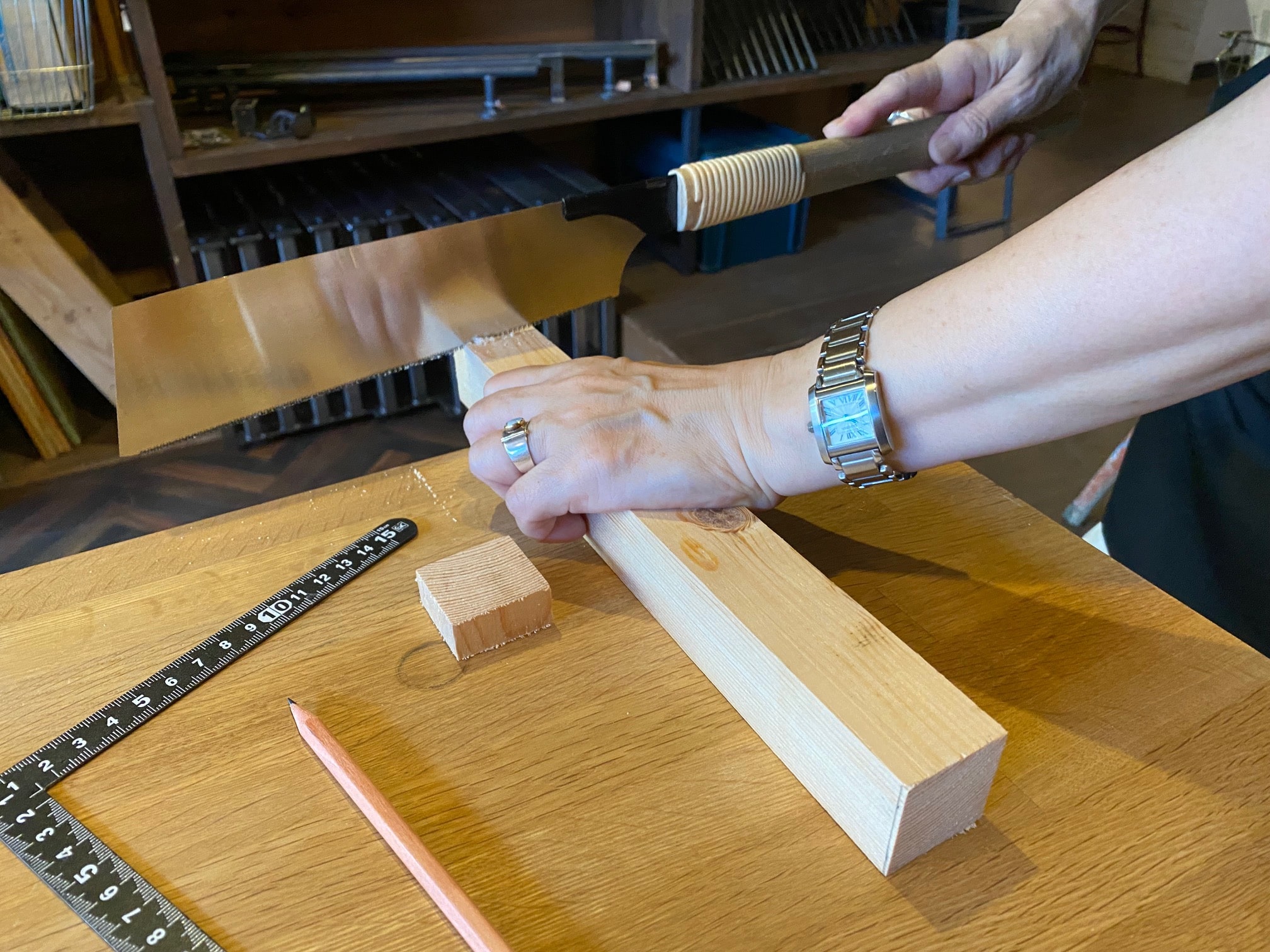 DIYレッスン京都，ノコギリの使い方，趣味のDIY