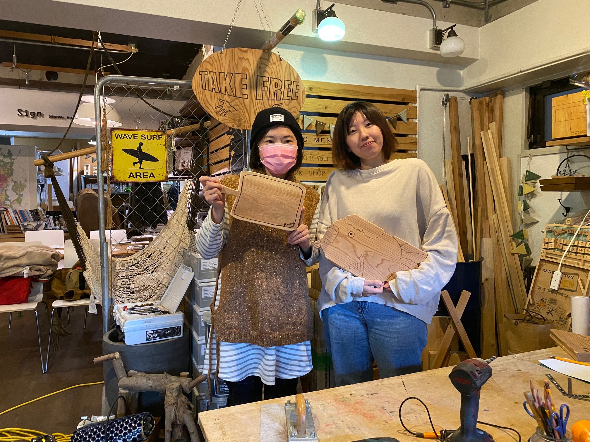 京都で手作り体験，カッティングボード1