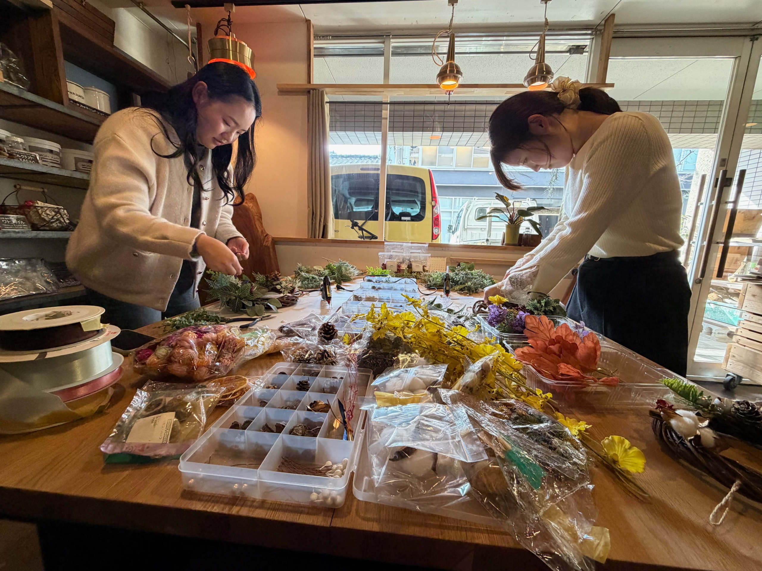 リースづくり京都，京都女子会，ワークショップ京都，京都で人気の遊び場1