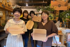DIY女子会で「カッティングボード」づくり(*^^)v
