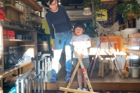 親子で「三角竹馬」づくりにチャレンジ！